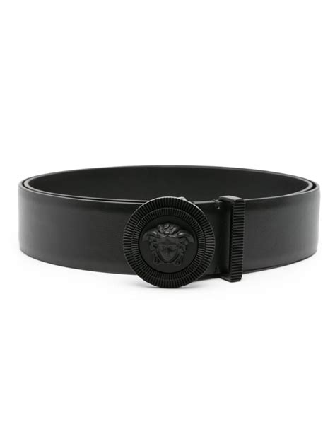 beverly palm versace belt|VERSACE Beverly Palm Medusa Leather Belt In Black .